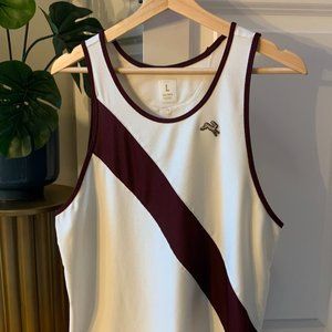 Tracksmith Van Cortlandt Singlet – Ivory / Wine